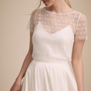 Cap-Sleeved Topper Ivory BHLDN L